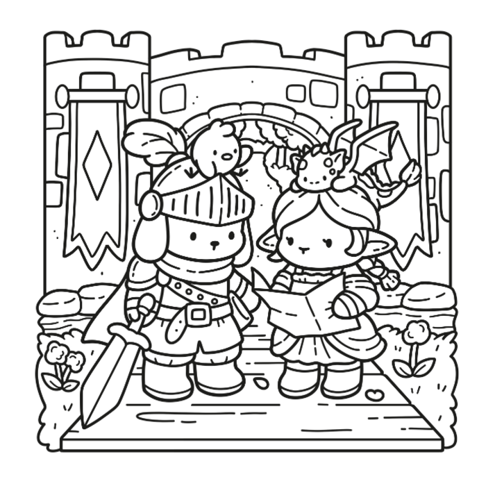 Deltas Cute & comfy - fantasy kleurboek - cozy kingdom
