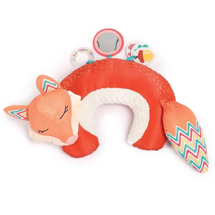 Ludi Stoffen speelgoed - activiteitenkussen - vos