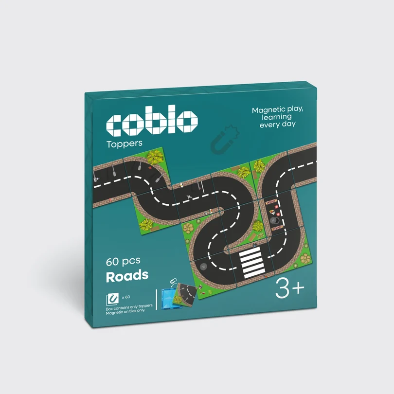 Coblo Magnetische tegels - Toppers Wegen - 60 stuks