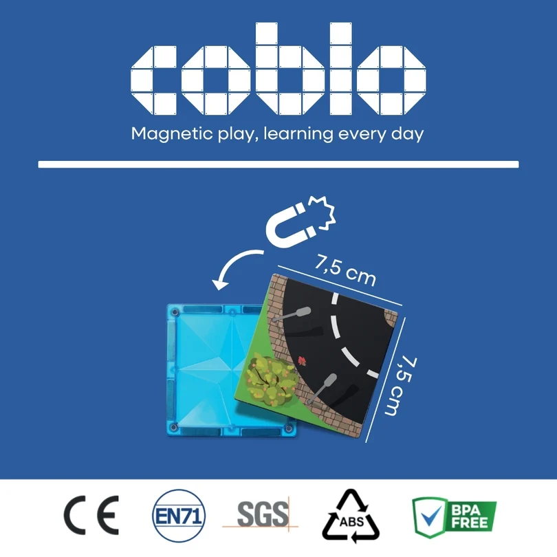 Coblo Magnetische tegels - Toppers Wegen - 60 stuks