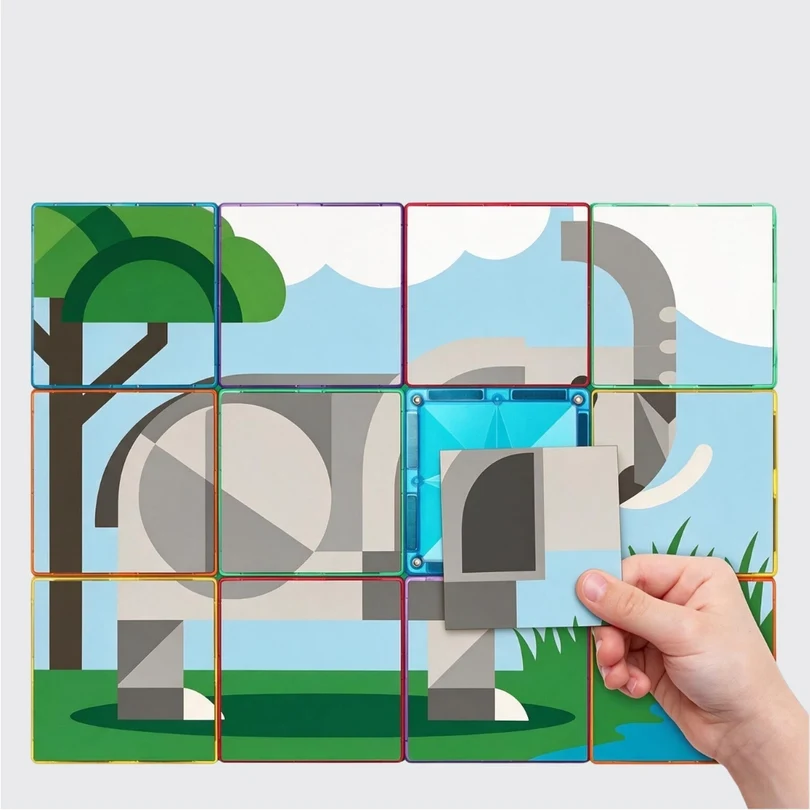 Coblo Magnetische tegels - Toppers Dieren - 60 stuks