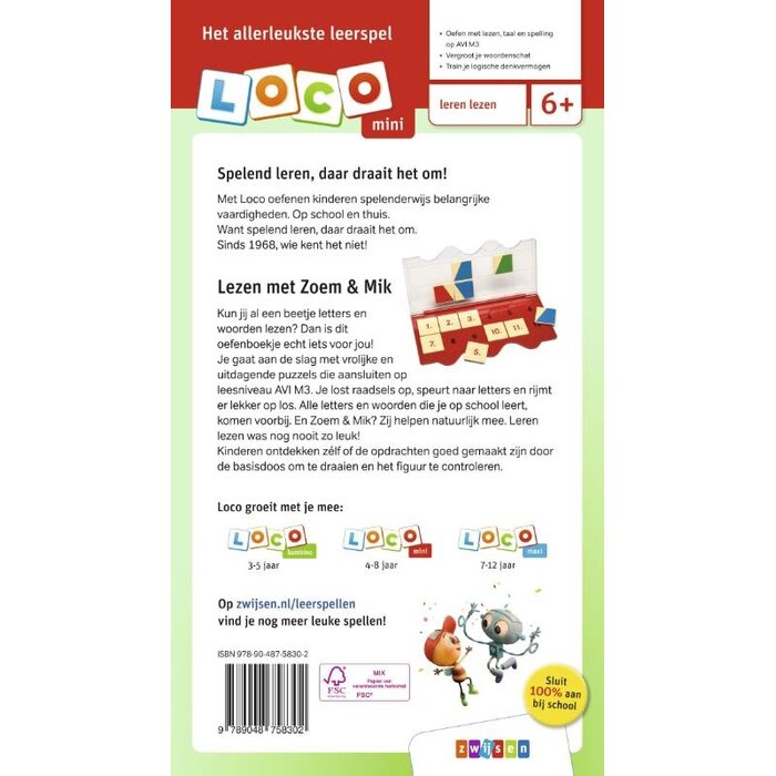 Loco Pakket - Zoem & Mik leren lezen - basisdoos met 2 oefenboekjes (mini)