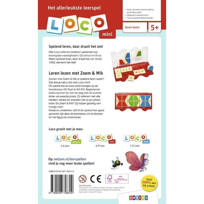 Loco Pakket - Zoem & Mik leren lezen - basisdoos met 2 oefenboekjes (mini)
