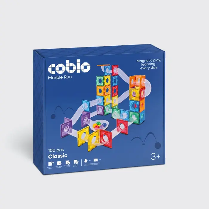 Coblo Magnetische tegels - Classic Knikkerbaan - 100 stuks