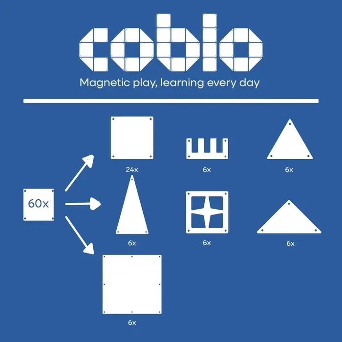 Coblo Magnetische tegels - Classic – 60 stuks