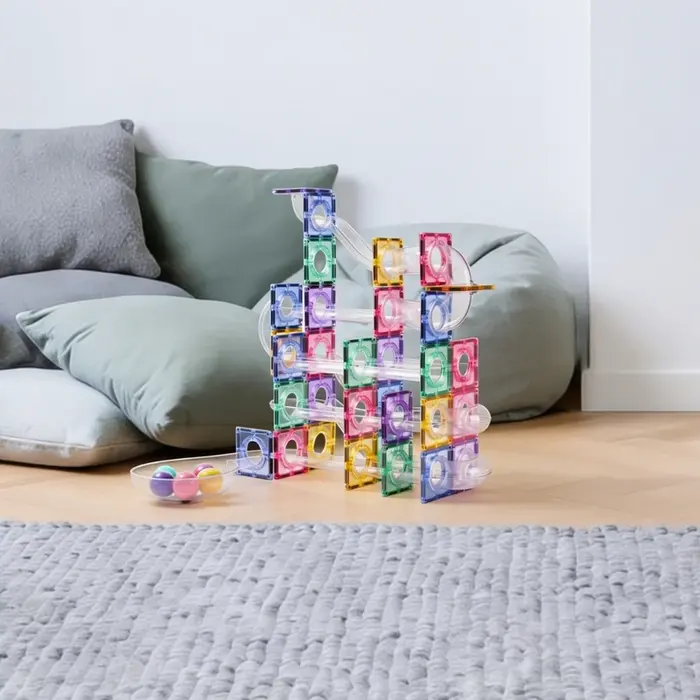 Coblo Magnetische tegels - Pastel Knikkerbaan - 100 stuks
