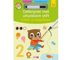 Deltas Oefenpret met uitwisbare stift - schrijf- en telspelletjes (3-4 jaar)