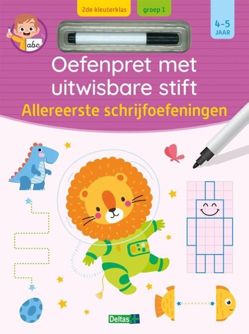 Deltas Oefenpret met uitwisbare stift - allereerste schrijfoefeningen (4-5 jaar)