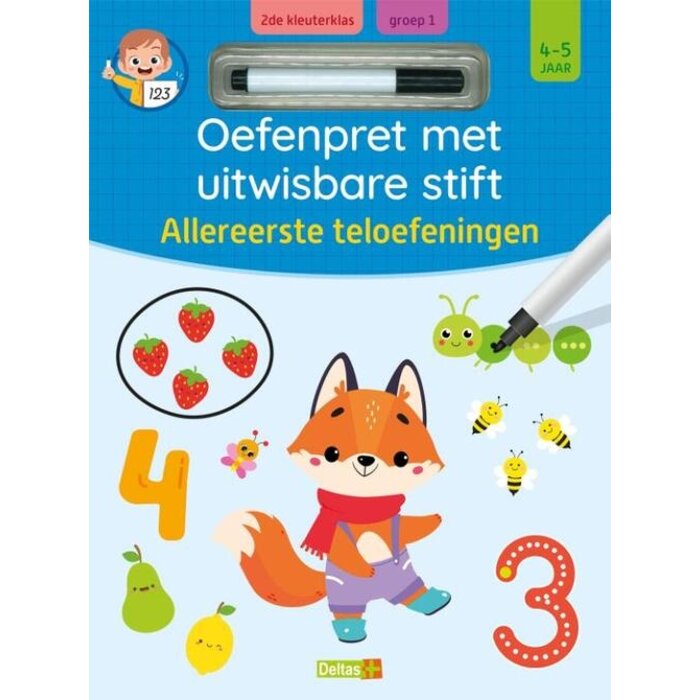 Deltas Oefenpret met uitwisbare stift - allereerste teloefeningen (4-5 jaar)