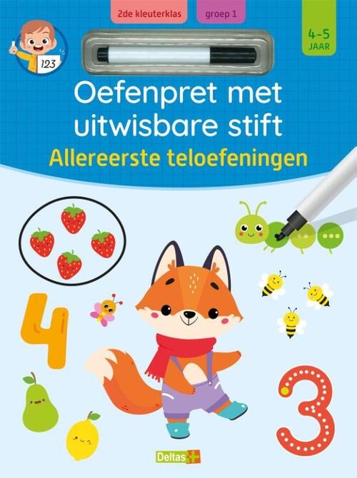 Deltas Oefenpret met uitwisbare stift - allereerste teloefeningen (4-5 jaar)
