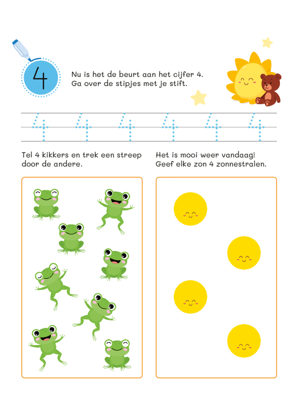 Deltas Oefenpret met uitwisbare stift - allereerste teloefeningen (4-5 jaar)