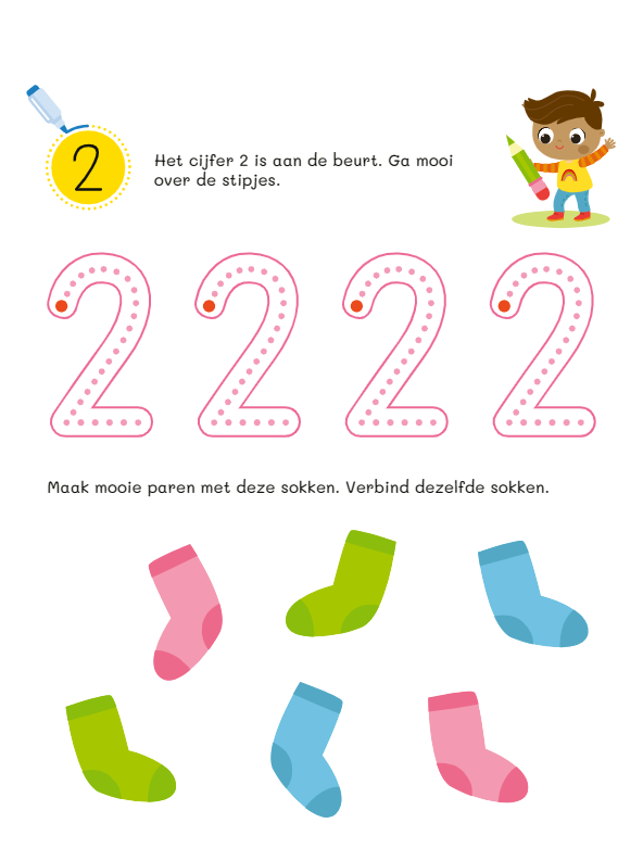 Deltas Oefenpret met uitwisbare stift - schrijf- en telspelletjes (3-4 jaar)