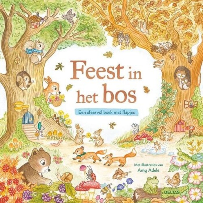 Deltas Kartonboek met flapjes - feest in het bos