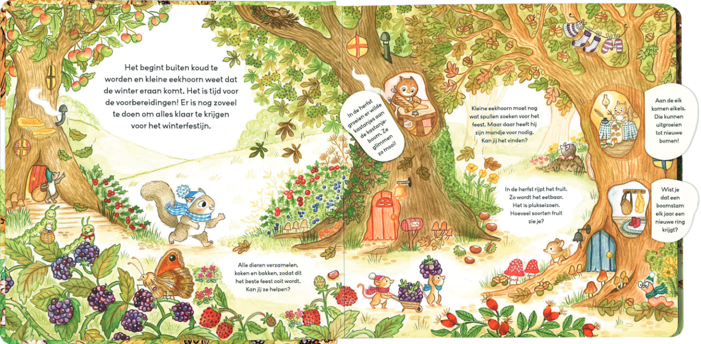 Deltas Kartonboek met flapjes - feest in het bos