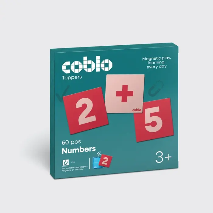 Coblo Magnetische tegels - Toppers Cijfers - 60 stuks
