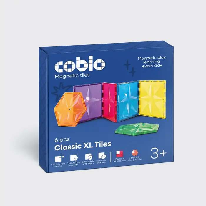 Coblo Magnetische tegels - Classic 4 XL stenen, 2 XL Hexagons