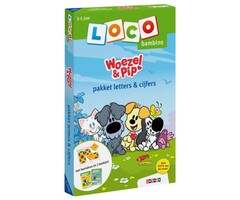 Loco Woezel & Pip pakket - basisdoos en 2 boekjes - letters en cijfers (bambino)