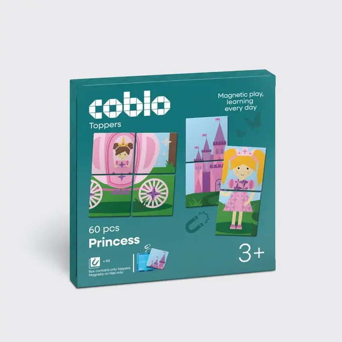 Coblo Magnetische tegels - Toppers Prinsessen - 60 stuks