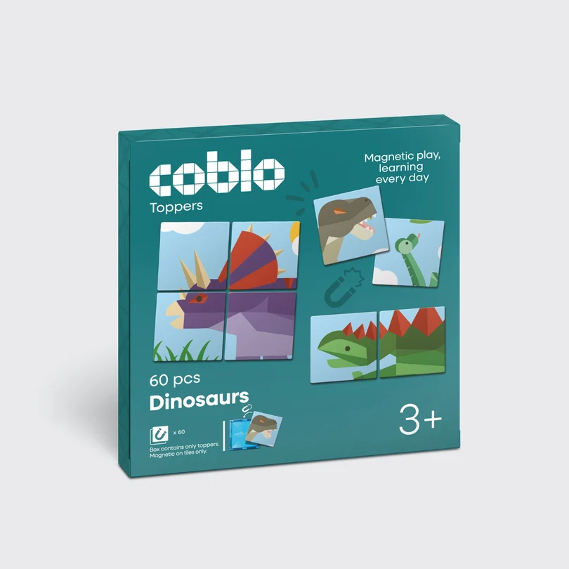 Coblo Magnetische tegels - Toppers Dinosaurus - 60 stuks