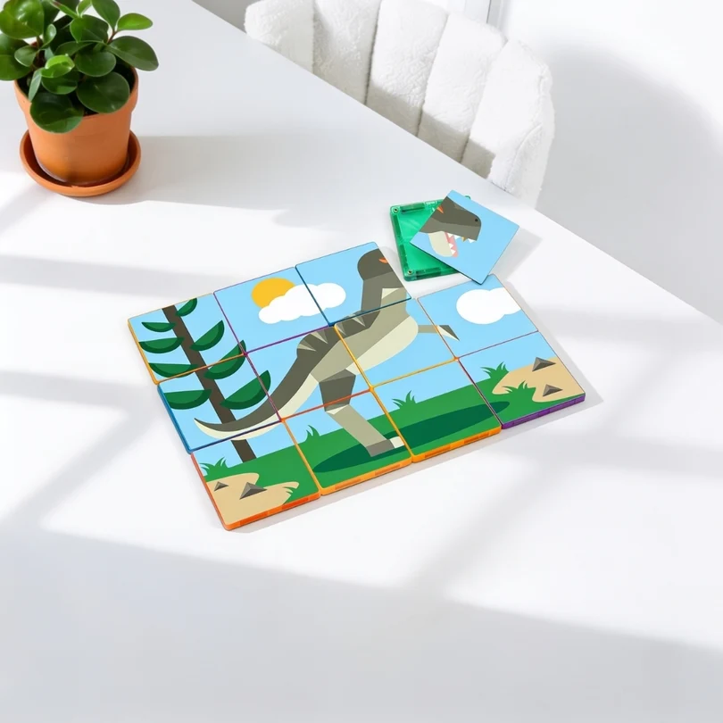Coblo Magnetische tegels - Toppers Dinosaurus - 60 stuks
