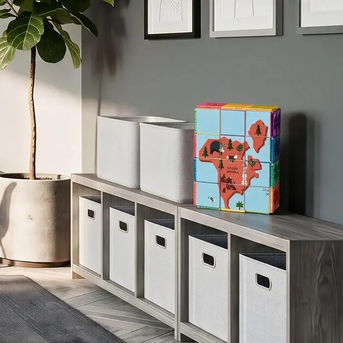 Coblo Magnetische tegels - Toppers Wereldkaart - 60 stuks