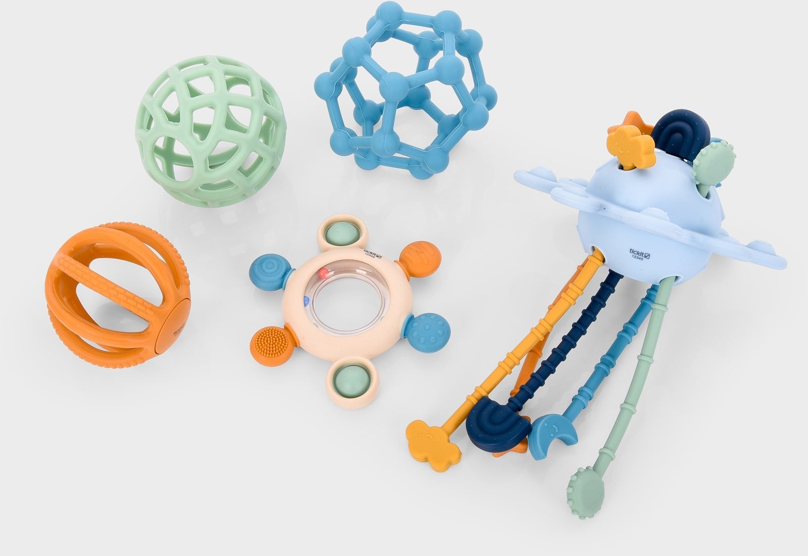 Sensorisch speelgoed - Silisoft set - blauw