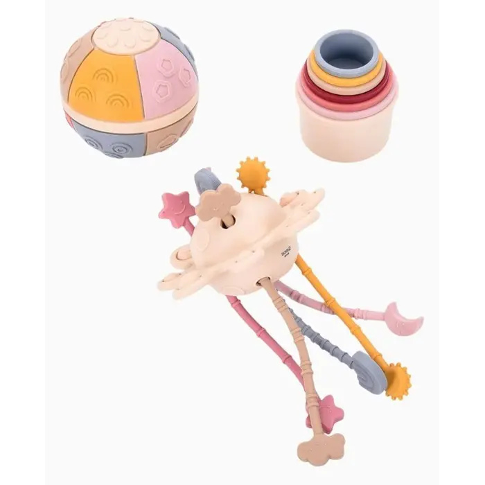 Sensorisch speelgoed - Silisoft set - beige