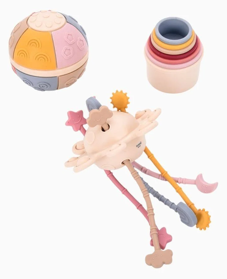 Sensorisch speelgoed - Silisoft set - beige