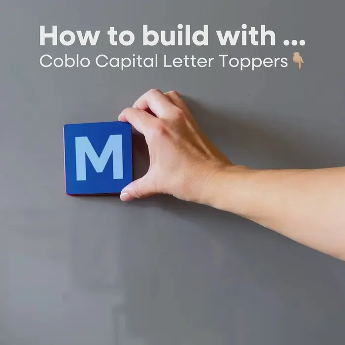 Coblo Magnetische tegels - Toppers Hoofdletters - 60 stuks