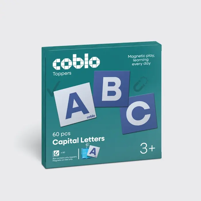 Coblo Magnetische tegels - Toppers Hoofdletters - 60 stuks