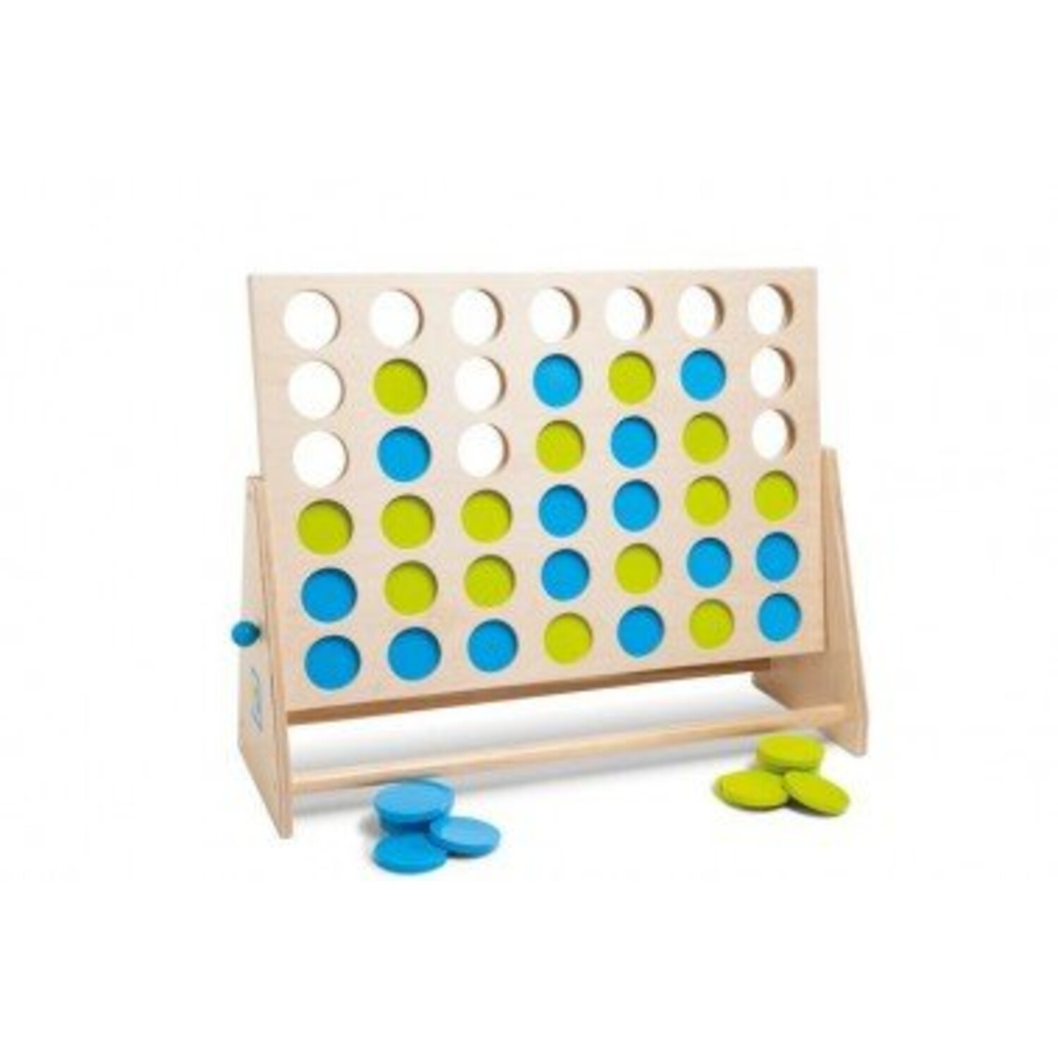 Vier op een rij spel van hout - Grote uitvoering van 37 x 18 x 30 cm