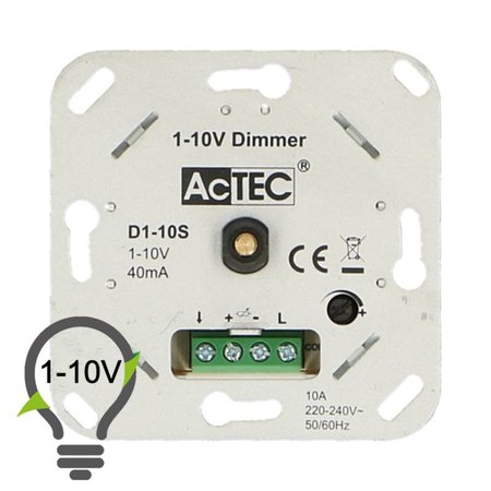 1-10V; Druk en draai dimmer D1-10S