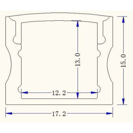 LED profiel 1715 incl afdekking (2x 1.5 mtr)