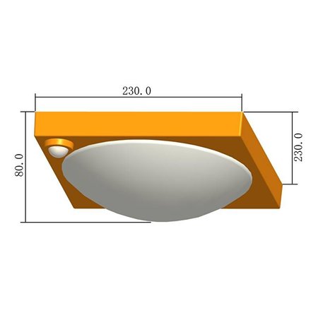 LED plafonniere met bewegingsmelder - type 70A