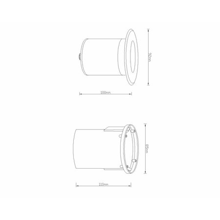 RVS grondspot 230V GU10 (920XG) + gratis LED lamp