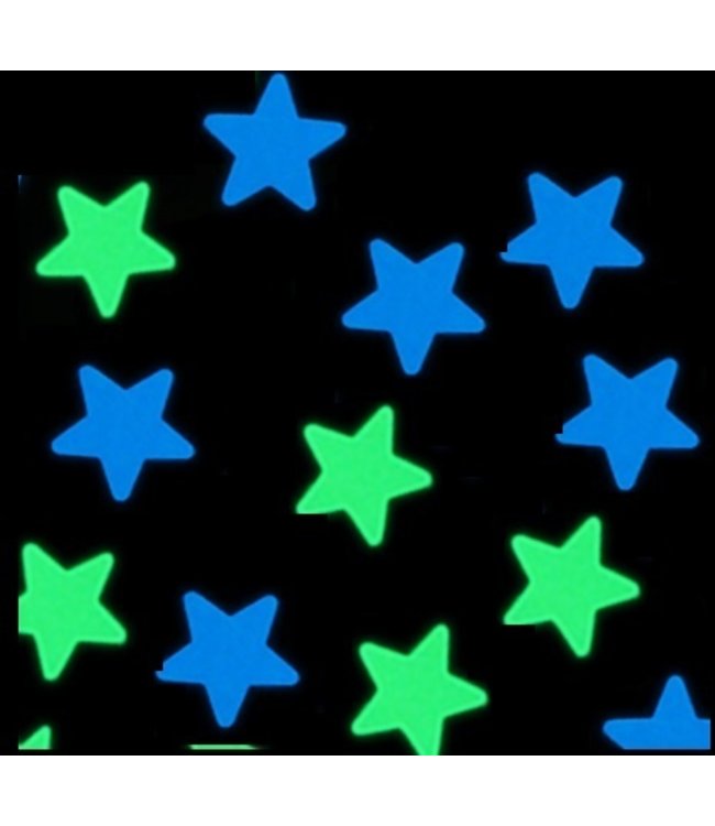 Muursticker glow in the dark sterren v4 - blauw