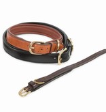 Shires Gevoerde lederen honden halsband met bijpassende riem (SET PRIJS)