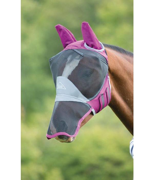 Shires Deluxe Fijnmazig Vliegenmasker met oren en neusflap