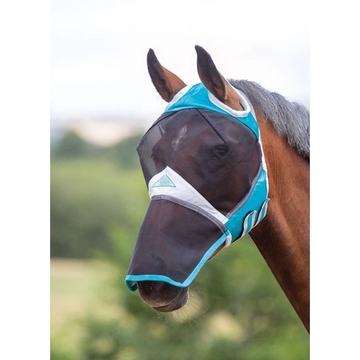 Shires FlyGuard Pro fijnmazig vliegenmasker met ooruitsparingen en neusflap