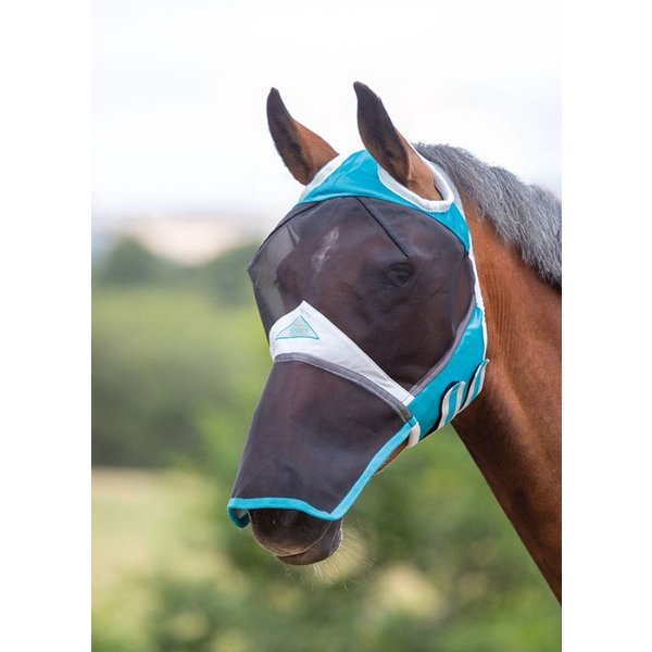 FlyGuard Pro fijnmazig vliegenmasker met ooruitsparingen en neusflap