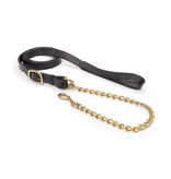 Velocity Velociti GARA Leren LeidTeugel met Messing Ketting – 61 cm | 22 mm breed