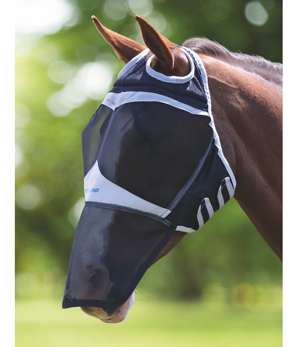 Shires FlyGuard Pro fijnmazig vliegenmasker met ooruitsparingen en neusflap