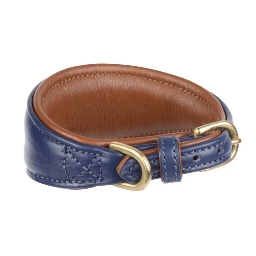 Digby & Fox Digby&Fox gewatteerde leren hondenhalsband Greyhound