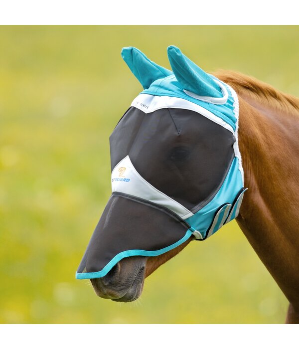 Shires FlyGuard Pro Fijnmazig Vliegenmasker met oren en neusflap