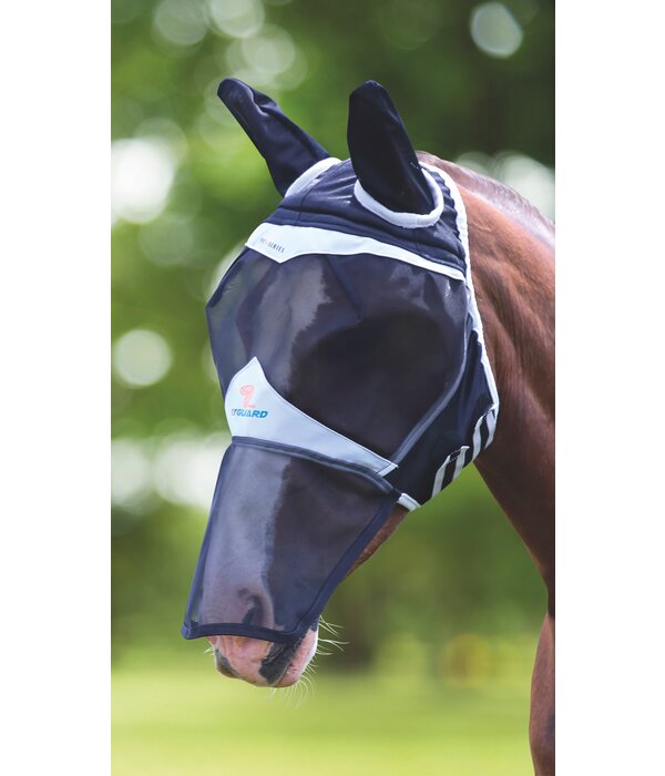 Shires Fijnmazig Vliegenmasker met oren en neusflap