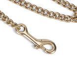 Velocity Velociti GARA Leren LeidTeugel met Messing Ketting – 61 cm | 22 mm breed