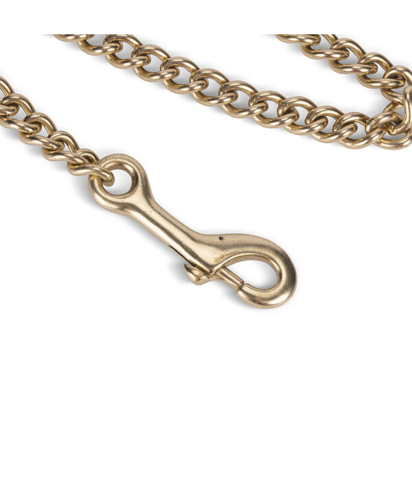 Velocity Gara Velociti GARA Leren LeidTeugel met Messing Ketting – 61 cm | 22 mm breed