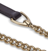 Velocity Gara Velociti GARA Leren LeidTeugel met Messing Ketting – 61 cm | 22 mm breed