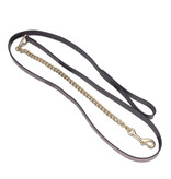 Velocity Gara Velociti GARA Leren LeidTeugel met Messing Ketting – 61 cm | 22 mm breed