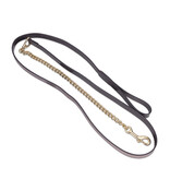 Velocity Gara Velociti GARA Leren LeidTeugel met Messing Ketting – 61 cm | 22 mm breed